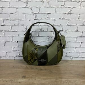 Coach Carmen Mini Crossbody Bag With Patchwork Gunmetal/Olive CCE64 NWT